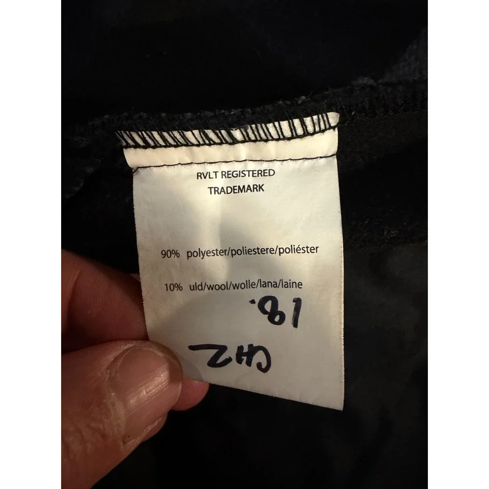 RVLT Revolution Plaid Zip Up Jacket Men's L Blue Gray Flannel Wool Blend #3608